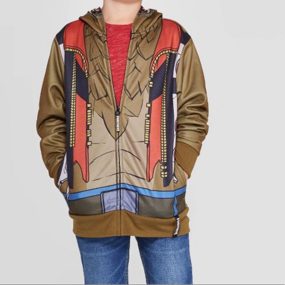 NWT Boys’ Fortnite Cosplay hoodie Brown Werewolf